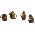 Opice 4 ks - klíčenka 4*9 cm