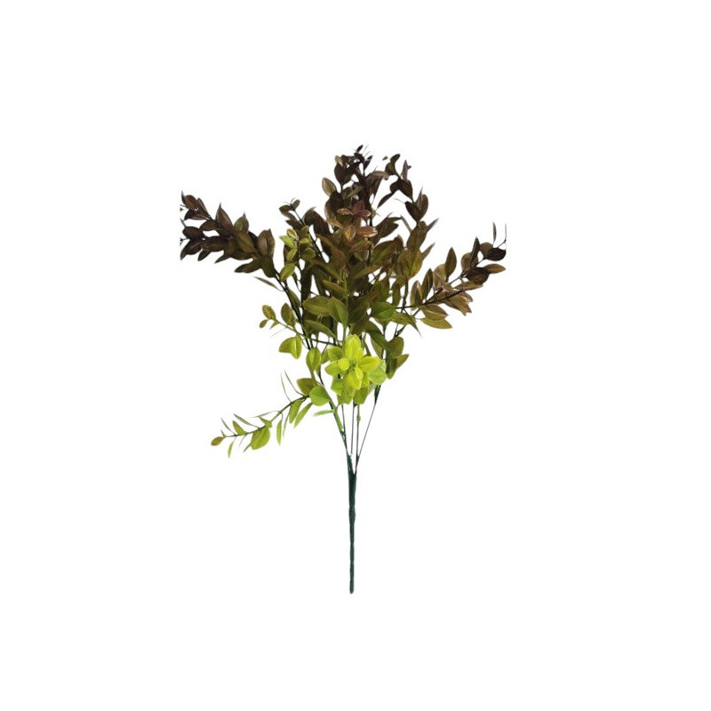Zimostráz plastová větvička tm. hnědo-zelená 34 cm