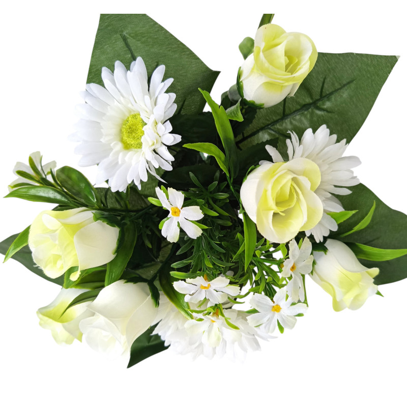 Kytice růže, gerbera zelená 35 cm