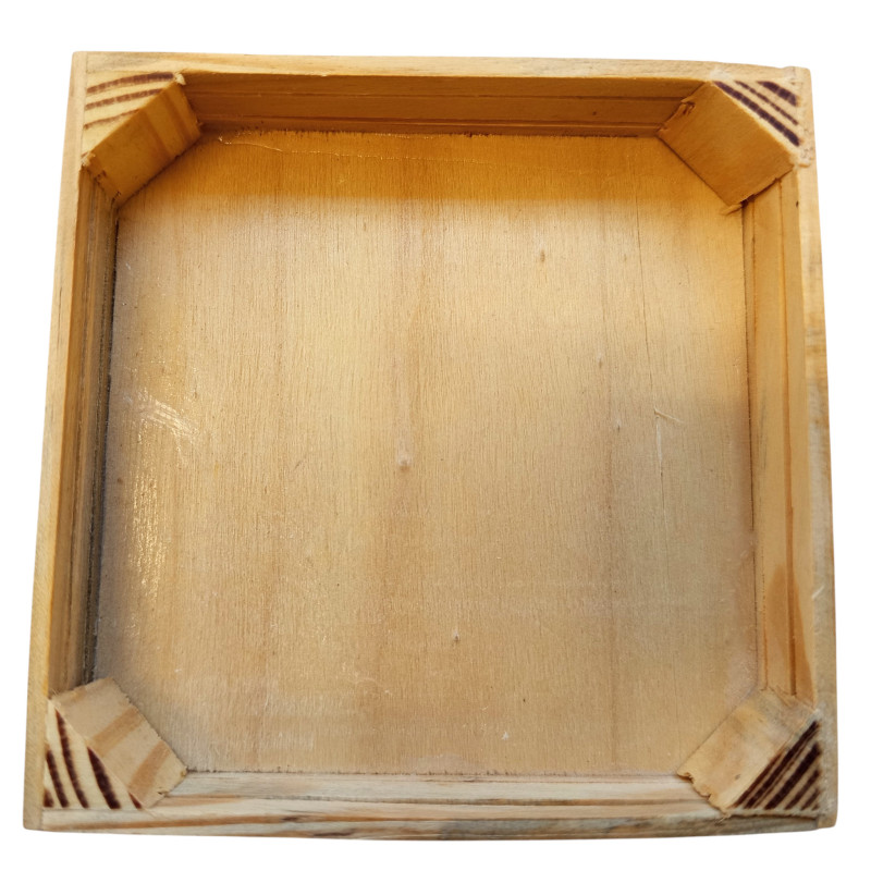 Dřevěná krabička / organizér 10x10 cm
