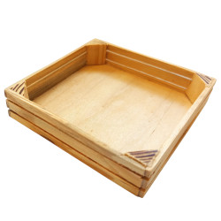 Dřevěná krabička / organizér 10x10 cm