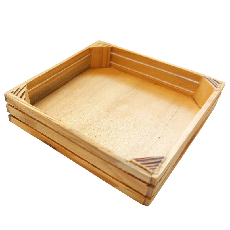 Dřevěná krabička / organizér 10x10 cm
