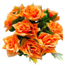 Růže v květináči oranžová 22 cm
