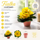 Fialka v květináči žlutá 17 cm