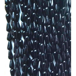 Plastové perle 10x6mm černé slzy 12šň (1800ks)
