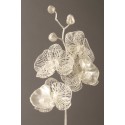 Orchidej Phalaenopsis bílá s glitry 80 cm