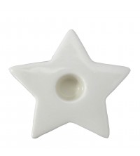 Svícen bílá hvězda Ø 9,5 * 3,6 cm
