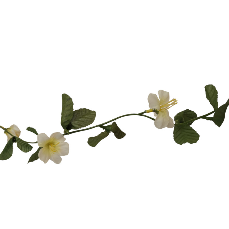 Girlanda Azalea se zeleno-krémovými květy 170 cm