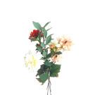 Kytice vázaná jiřiny oranžovo-krémová 74 cm
