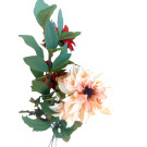 Kytice vázaná jiřiny oranžovo-krémová 74 cm