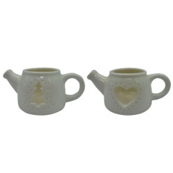 Svícen porcelánový konvička 12,5*7,7*5,3 cm