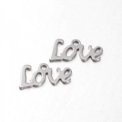 Přívěsek Love 12x6mm nerez 10 ks