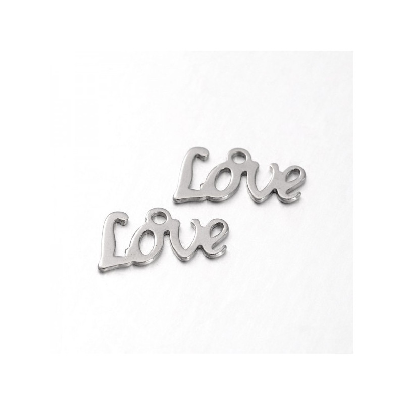 Přívěsek Love 12x6mm nerez 10 ks