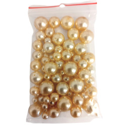 Korálky voskované skleněné mix velikostí 90g