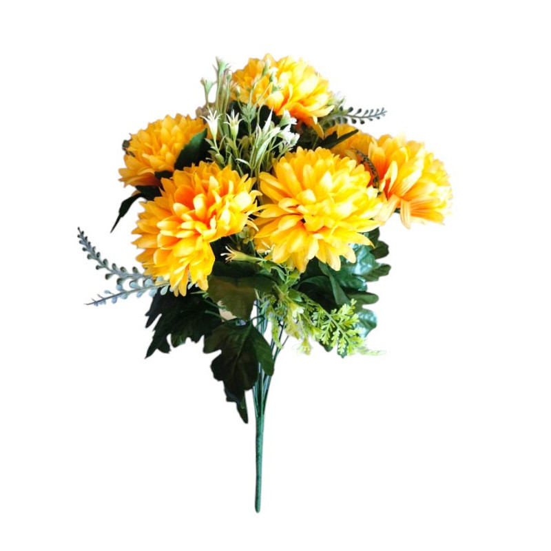 Chryzantéma kytice žlutá 50 cm