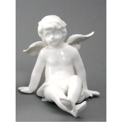 Anděl sedící porcelán 10,5 cm