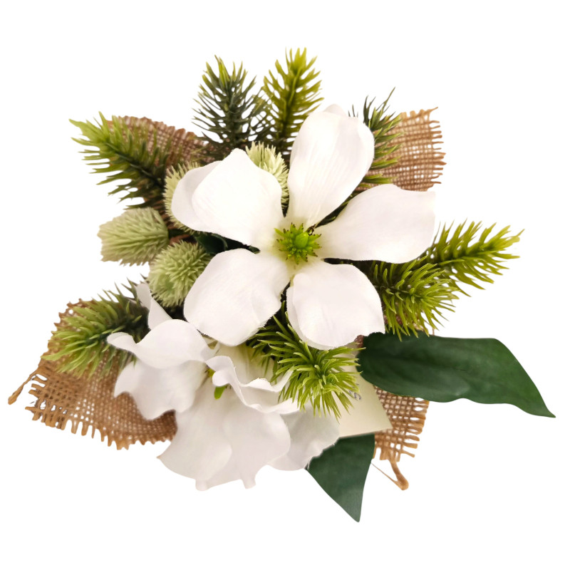 Dekorace magnolie 18 cm