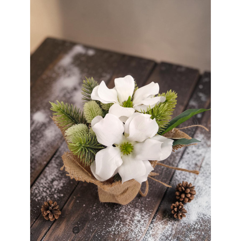 Dekorace magnolie 18 cm