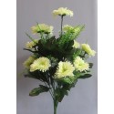 Gerbera kytice krémovo-zelená 40 cm