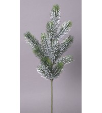 Větvička zasněžená zeleno-bílá 50 cm