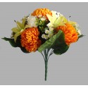 Kytice mix oranžovo-bílo-krémová 38 cm