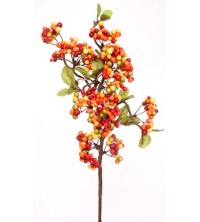 Větev podzimní bobule oranžová 40 cm