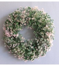 Věnec buxus růžovo-zelený Ø 25 cm
