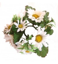 Věnec kopretiny bílo-zelený Ø 12 cm