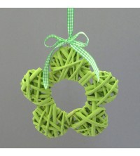 Květ závěsný z proutí 15 cm