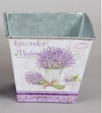 Obal plechový Levandule 14*14*12 cm