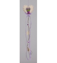 Srdce závěsné "Levandule" 10*55 cm