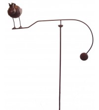 Zahradní dekorace - ptáček s korunkou 120*50 cm
