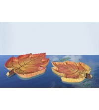 List plovoucí podzimní 24,5*21*2,5 cm