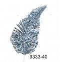Zápich kapradí stříbrný s glitrem 25 cm
