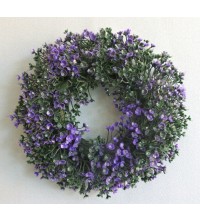 Věnec buxus fialovo-zelený Ø 25 cm