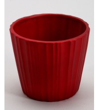 Obal keramický vánoční červený 12*12*11,5 cm
