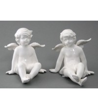 Anděl sedící porcelán 10,5 cm