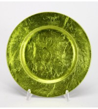 Talíř plastový metalicky zelený Ø 16 cm