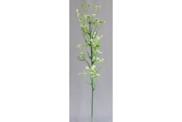 Větvička s kvítky zeleno-bílá 50 cm