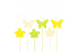 Jarní plechová dekorace 31*9 cm