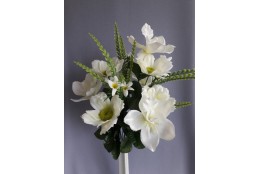 Kytice orchidej, cosmos bílá 48 cm