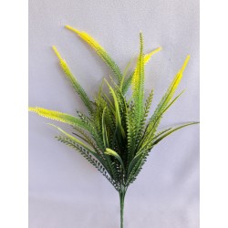 Tráva plast žlutá 46 cm