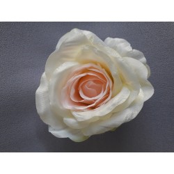 Růže krémovo-růžovo-zelená velká vazbová 8*9 cm