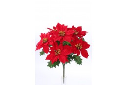 Poinsettie kytice červená 30 cm