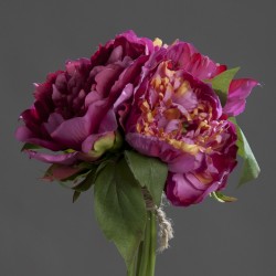 Pivoňka kytice vázaná fuchsie 26 cm