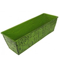 Truhlík plechový zelený 35*12*10 cm