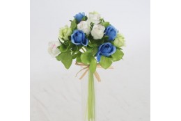 Růže kytice malá modro-zelinkavo-krémová 19 cm
