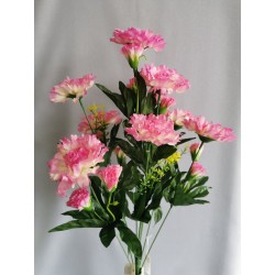Karafiát kytice růžovo-bílá 60 cm