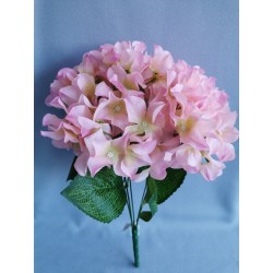 Hortenzie kytice růžová 45 cm