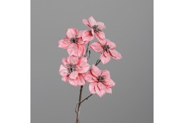 Poinsettie sv. růžová ledová s glitrem 69 cm